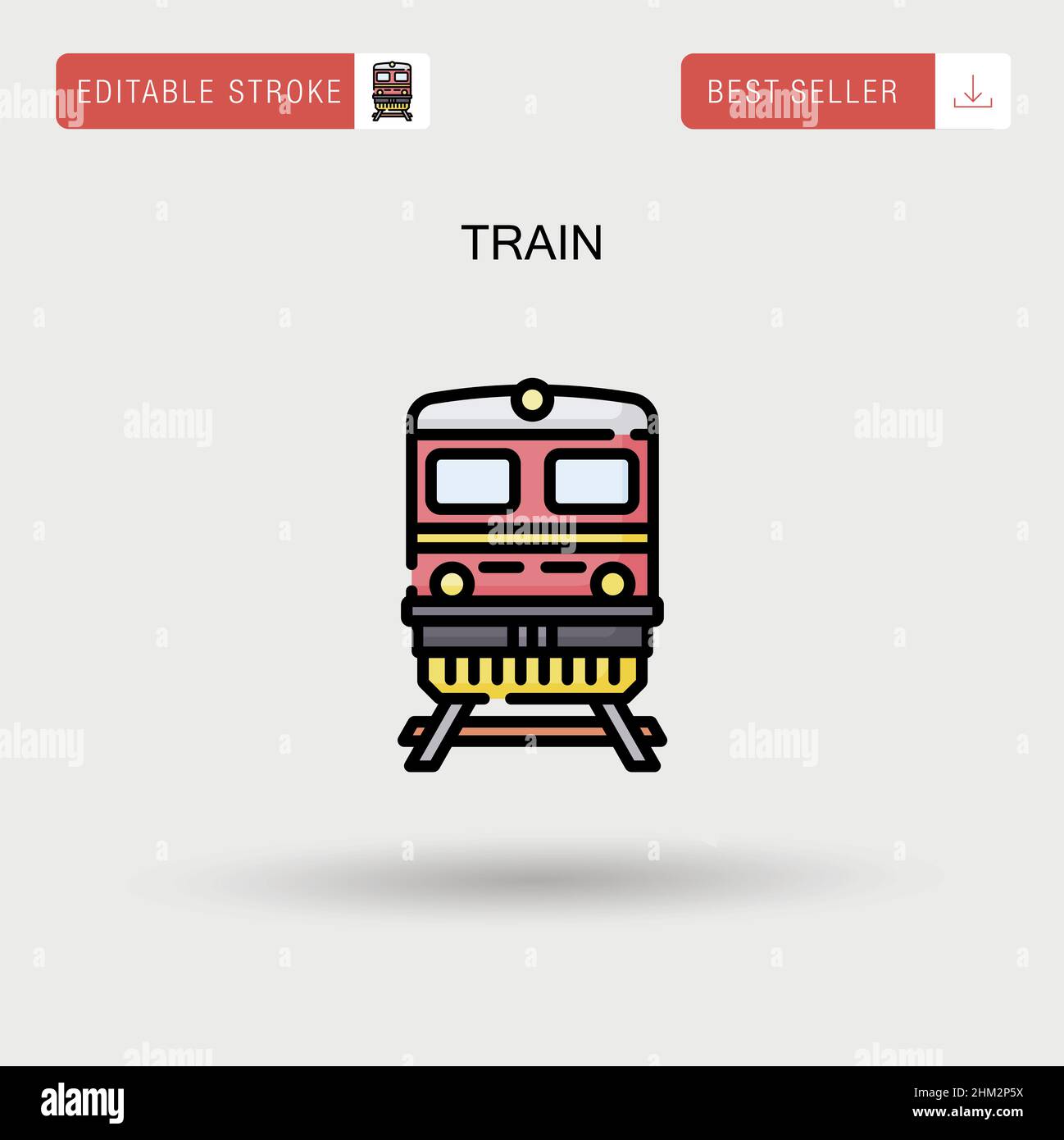 Icono de vector sencillo de tren. Ilustración del Vector