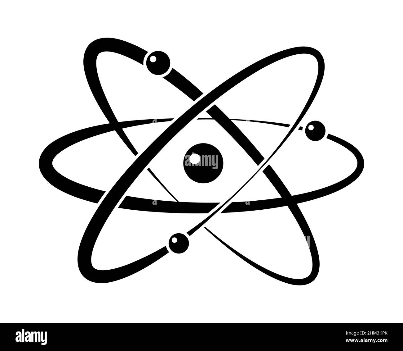 Atom icono en estilo plano de moda Ilustración del Vector