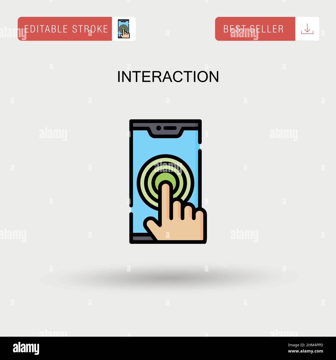 Icono de vector simple de interacción. Ilustración del Vector