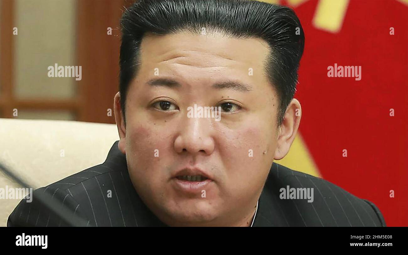 KIM JONG-un Líder Supremo de Corea del Norte en 2021. Foto: KCNA Foto de stock