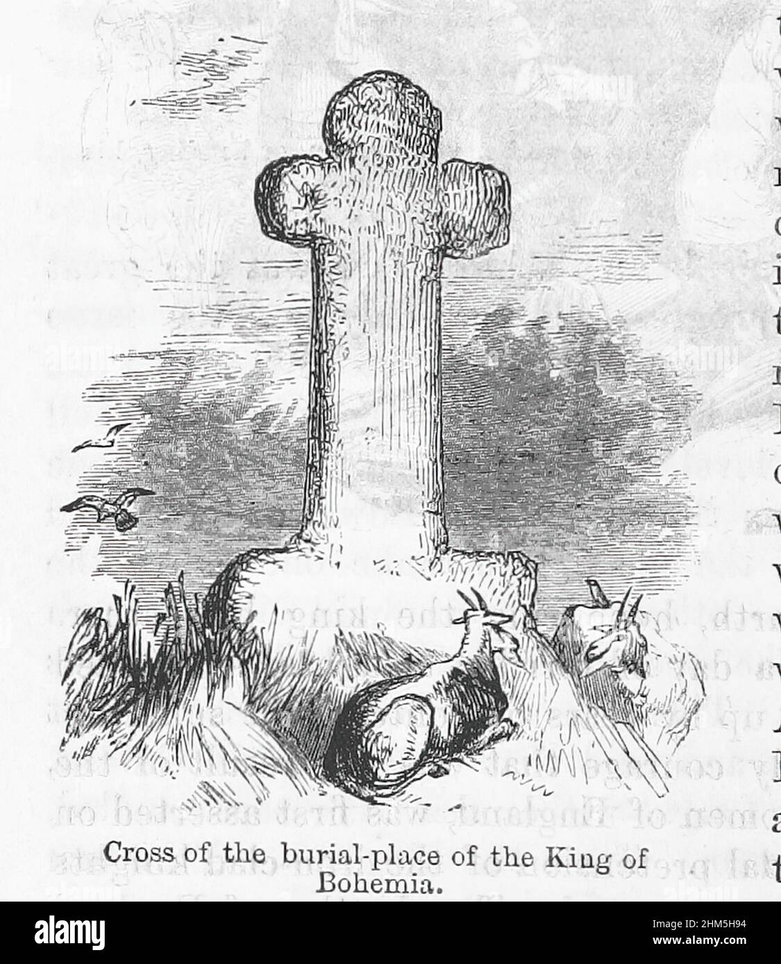 Cruz del entierro del Rey de Bohemia Imagen tomada de 'La historia