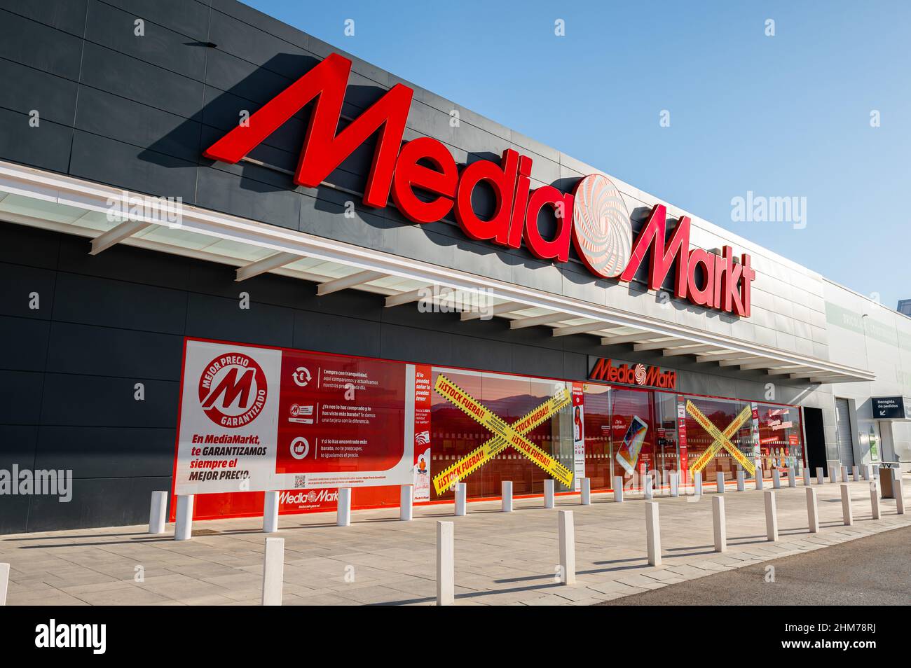 Primer plano de la tienda electrónica Media Markt en Málaga, España  Fotografía de stock - Alamy