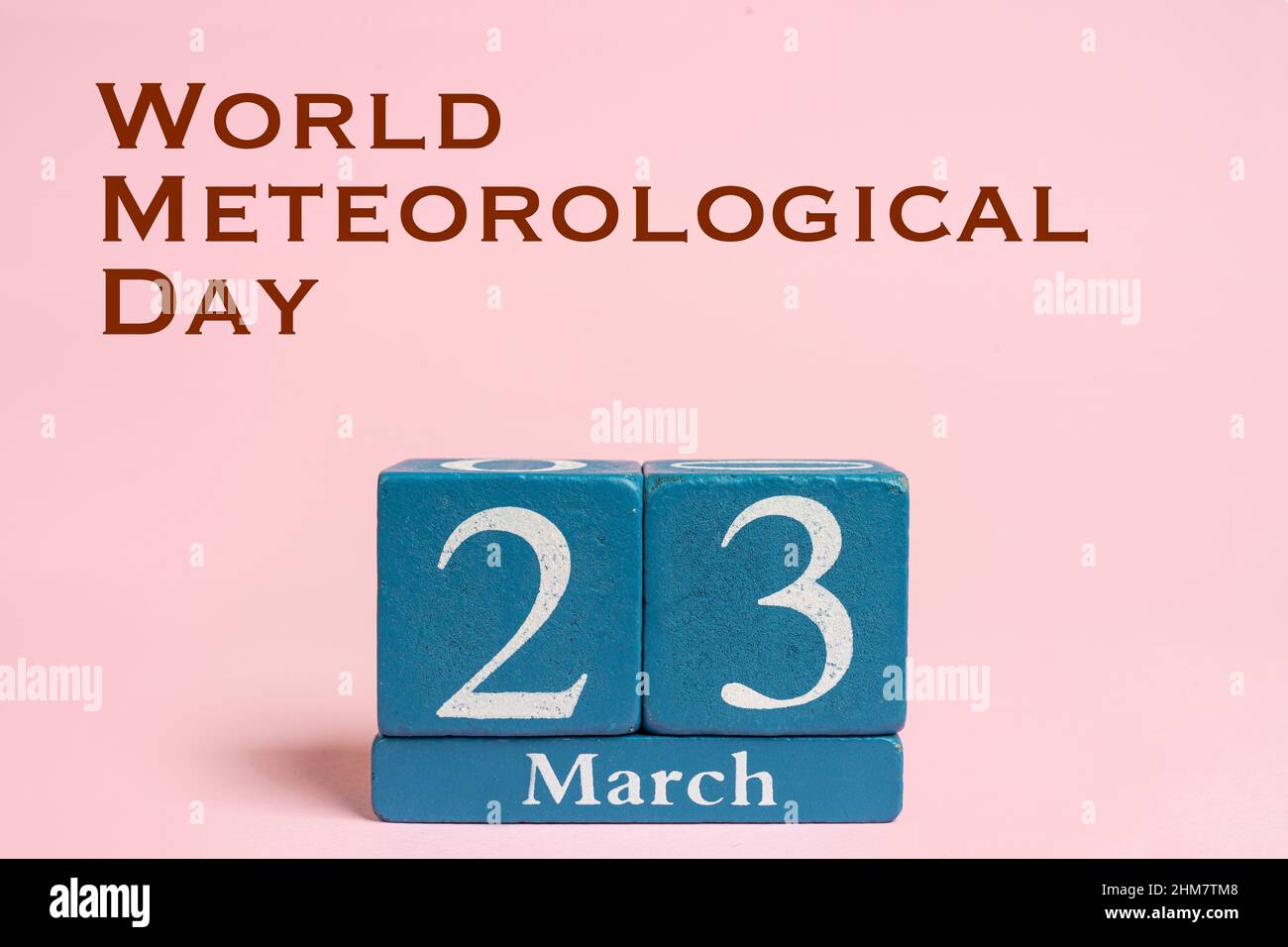 El concepto de Unitred Nations Día meteorológico mundial el 23 de marzo. Foto de stock
