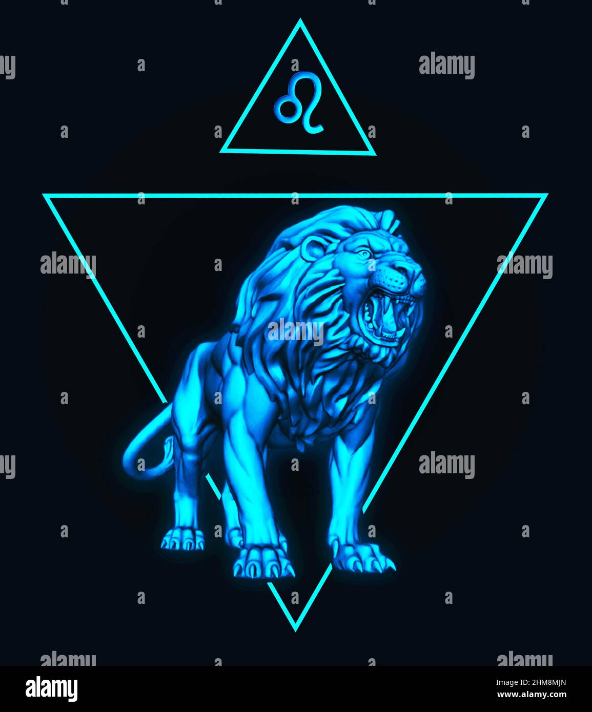 3D Renderización del signo del zodiaco de Leo. Fondo abstracto del cielo  nocturno Fotografía de stock - Alamy
