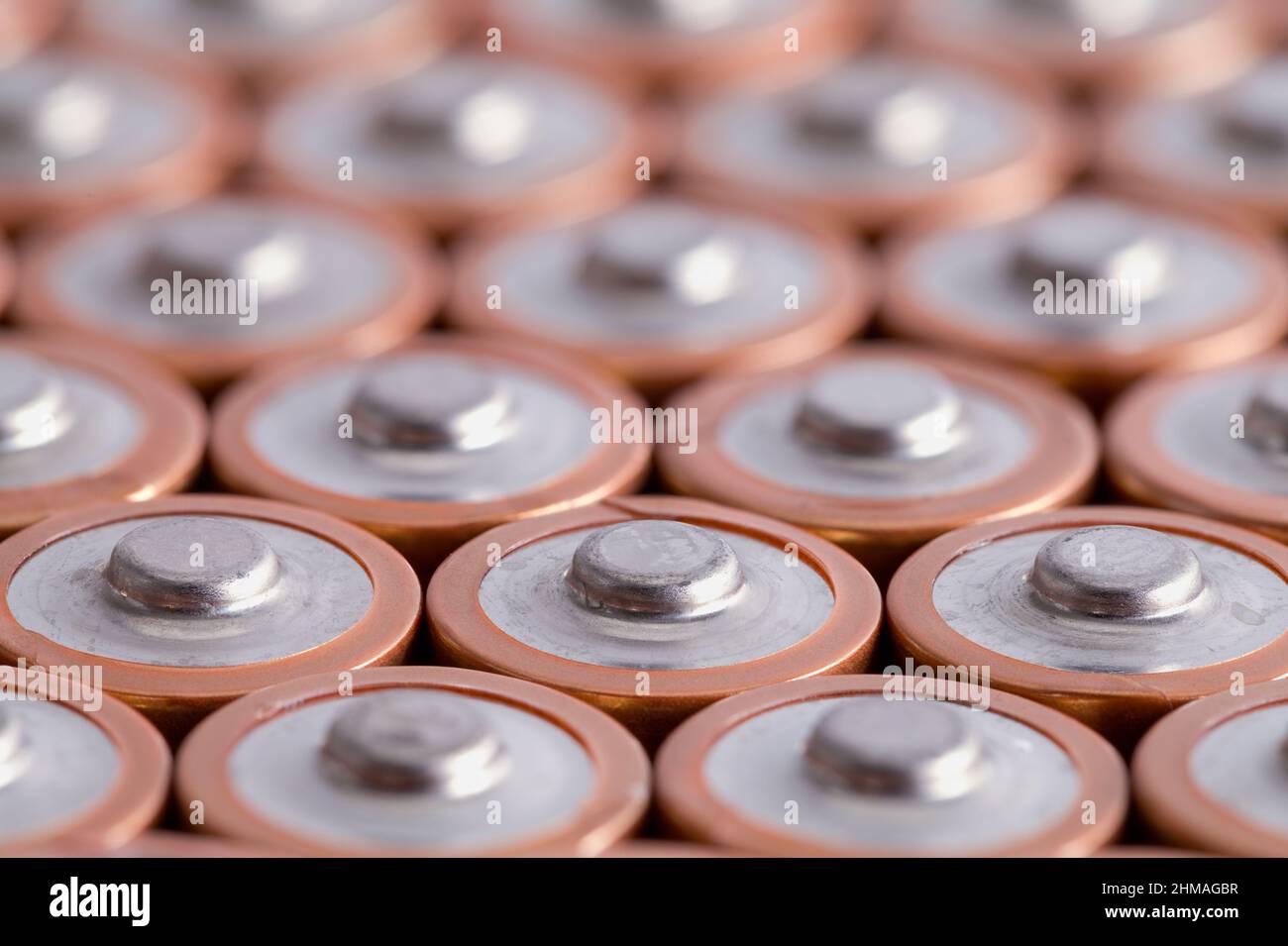 Nuevo Doble Una Batería Alkaline Tops Fondo. Foto de stock