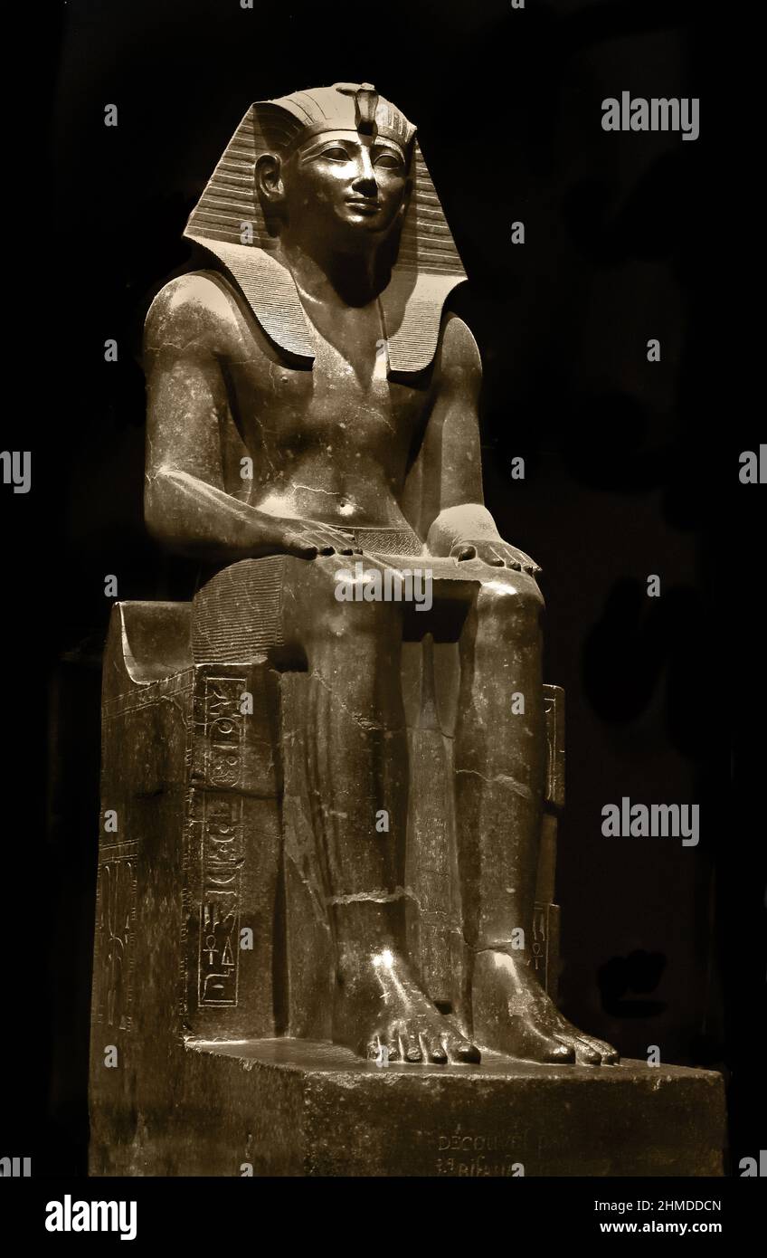 Tutmosis II - Thutmosis II, granodorita, Imperio Nuevo, Dinastía 18th, (1479-1425 aC), Karnak, Templo de Amón (Museo Egizio di Torino Italia) Foto de stock