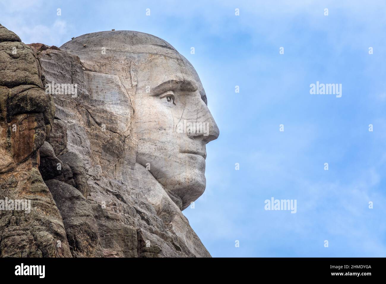 El perfil de George Washington, Mount Rushmore South Dakota Foto de stock