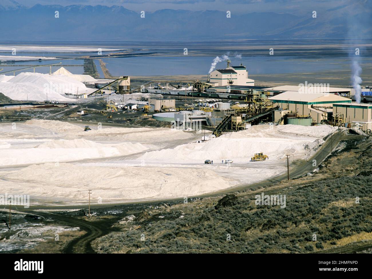 Planta de recolección de sal, Utah Foto de stock
