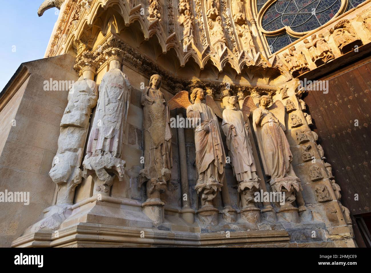Catedral de Notre-Dame de Reims Foto de stock