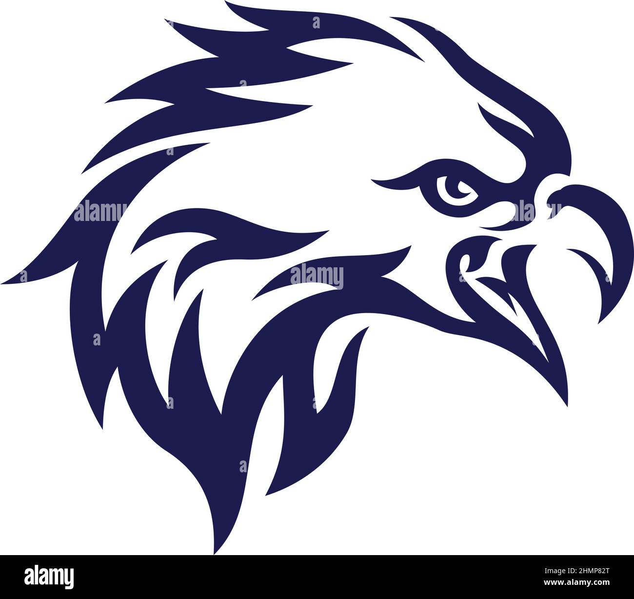 Diseño tribal del tatuaje de la cabeza de águila calva blanca Imagen Vector  de stock - Alamy