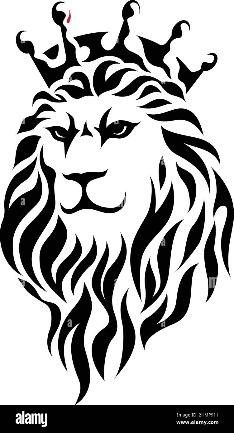 Vector del tatuaje tribal de la cabeza del león Imagen Vector de stock -  Alamy