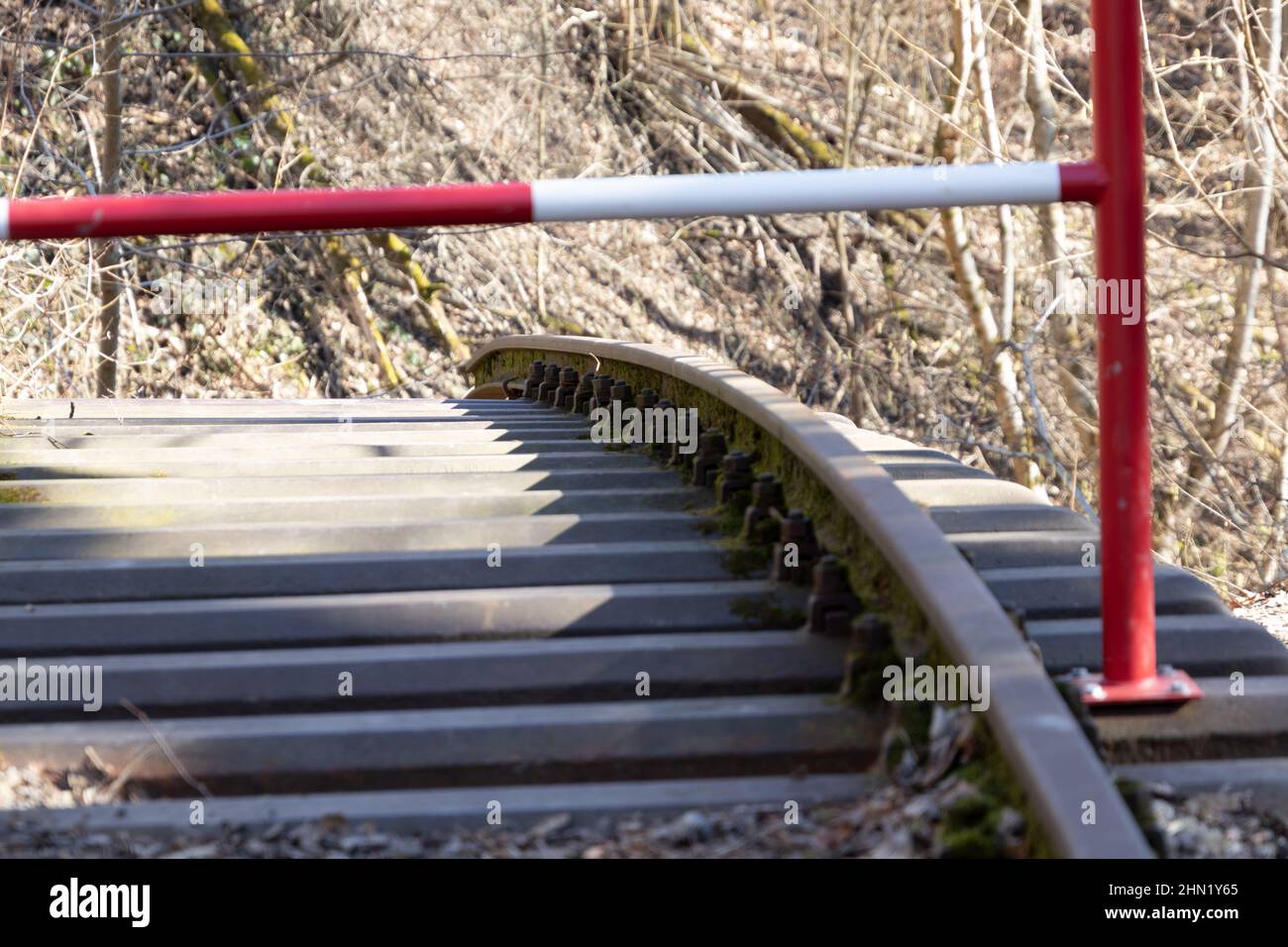 Hangrutsch Bahnstrecke Wasserburg am Inn Foto de stock