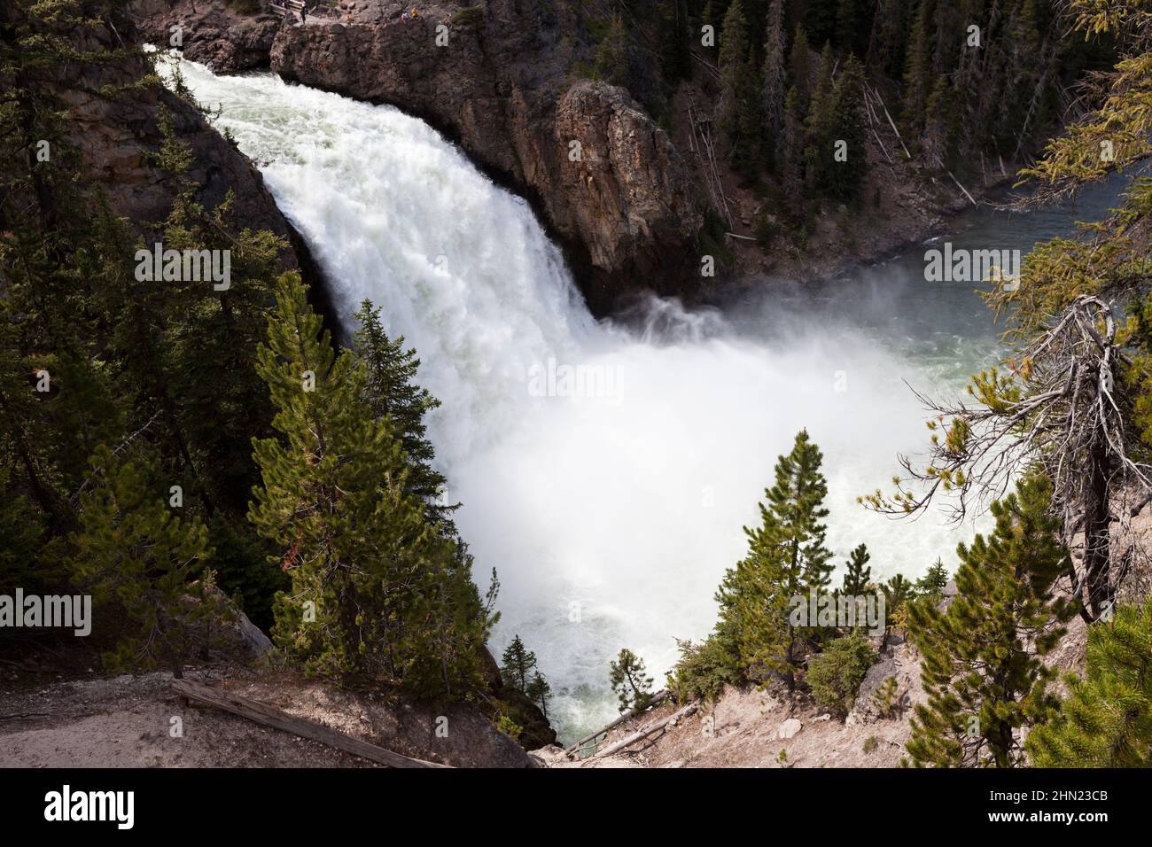 Upper Falls, Yellowstone Grand Canyon, Yellowstone NP, Wyoming, Estados Unidos Foto de stock