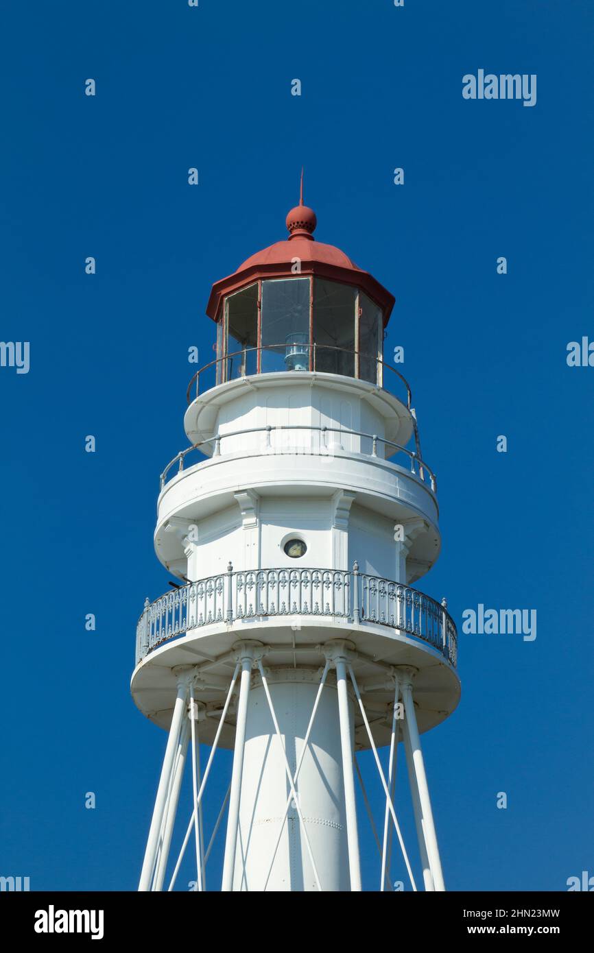 Rawley Point Lighthouse a lo largo del Lago Michigan Foto de stock