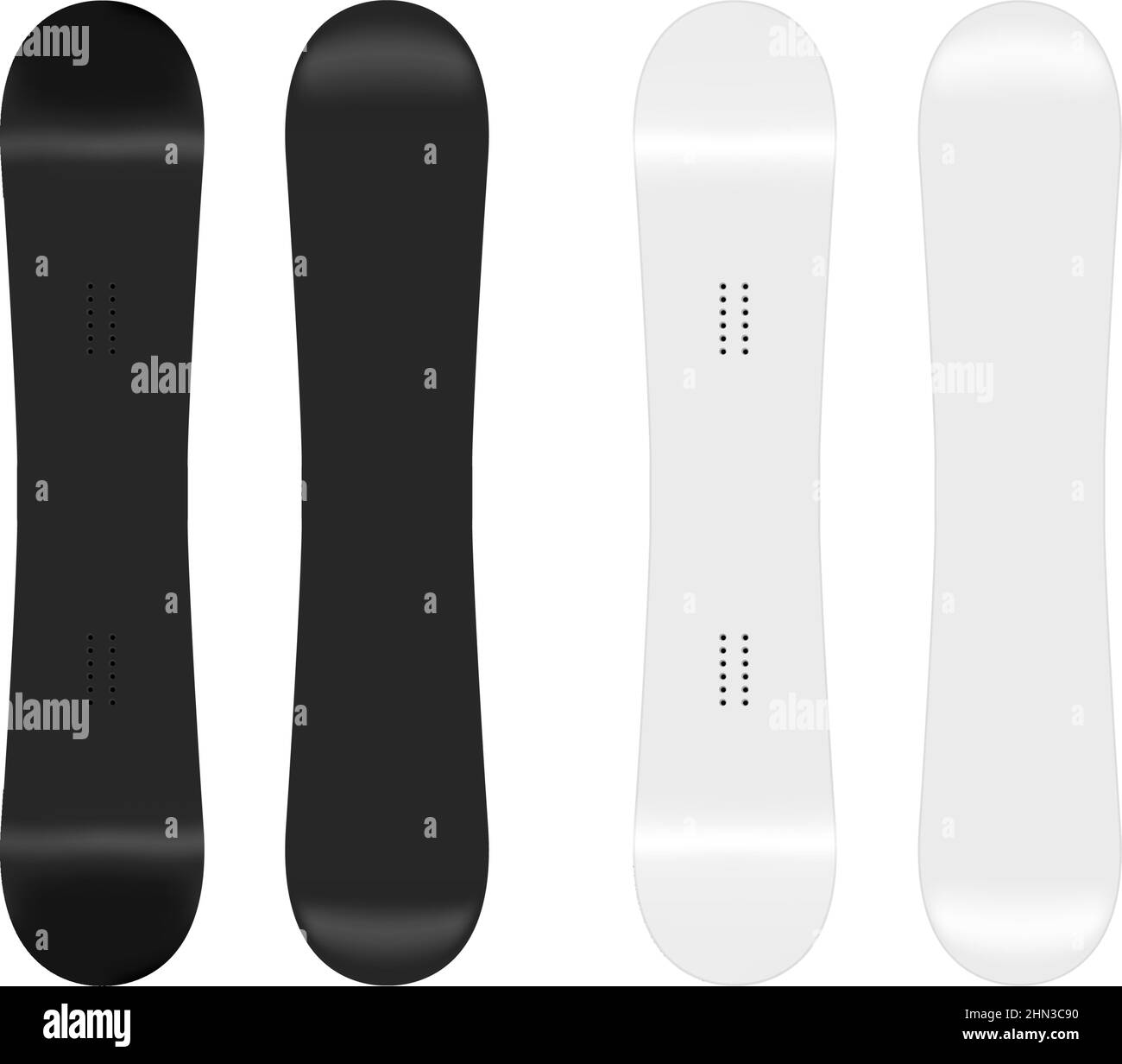 Ilustración vectorial de plantilla de snowboard ( espacio de diseño ) Ilustración del Vector