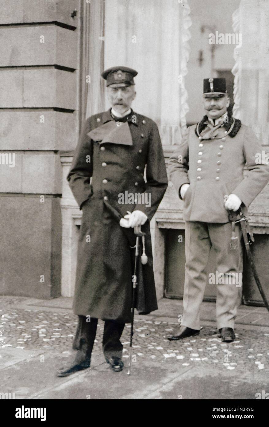 Almirante Archiduque Charles Stephen de Austria en uniforme almirante alemán durante su visita a Berlín. 1917 Foto de stock