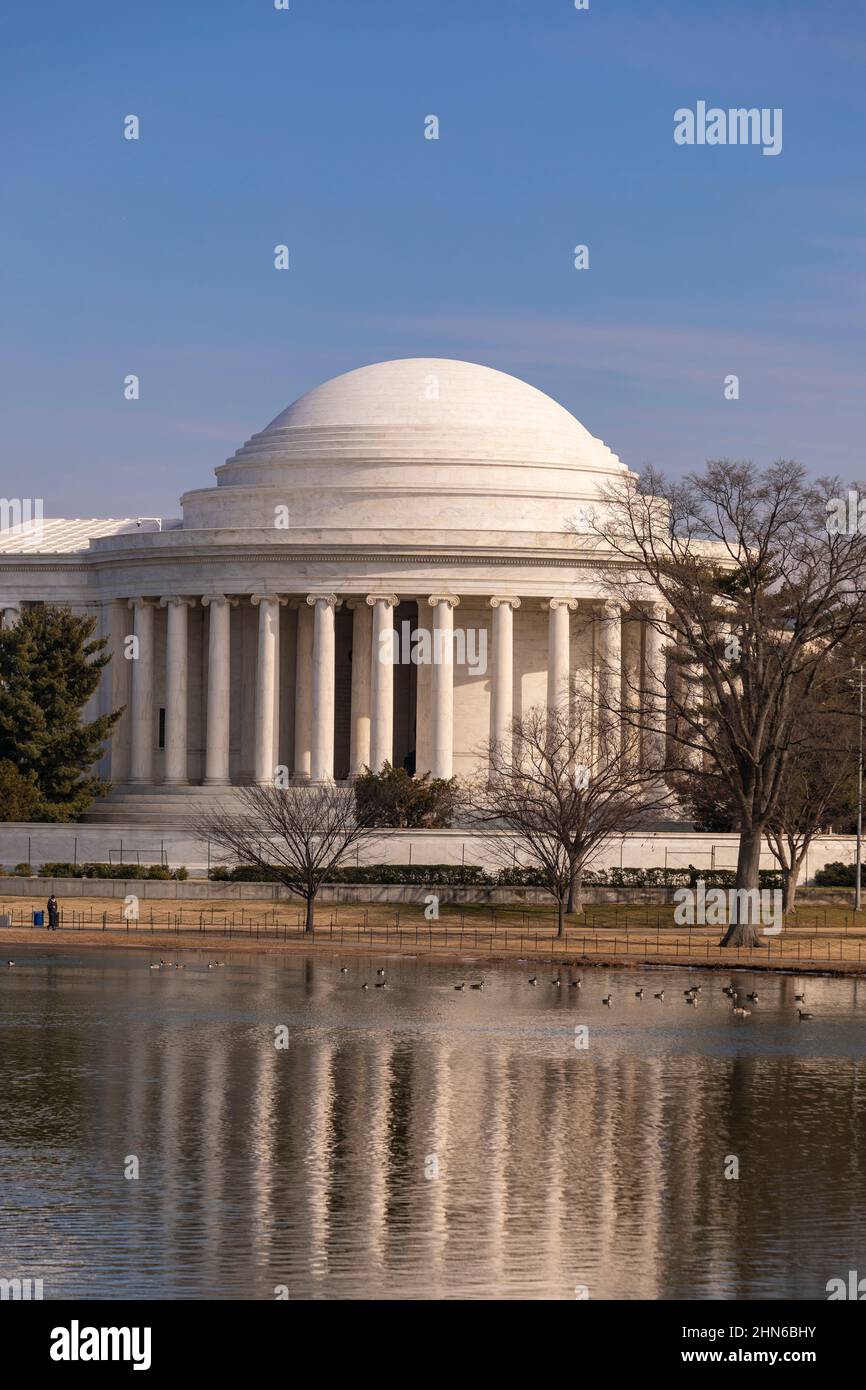 WASHINGTON, DC, EE.UU. - Monumento a Jefferson y Tidal Basin. Foto de stock