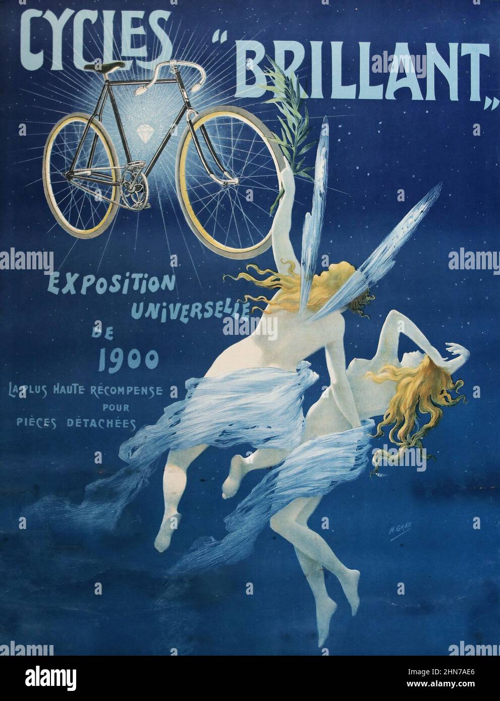 Cycles'brillant„ Exposición Universal De 1900' (1900) Henri Boulanger Grey  (francés, 1858-1924) Cartel de publicidad de bicicletas antiguas Fotografía  de stock - Alamy