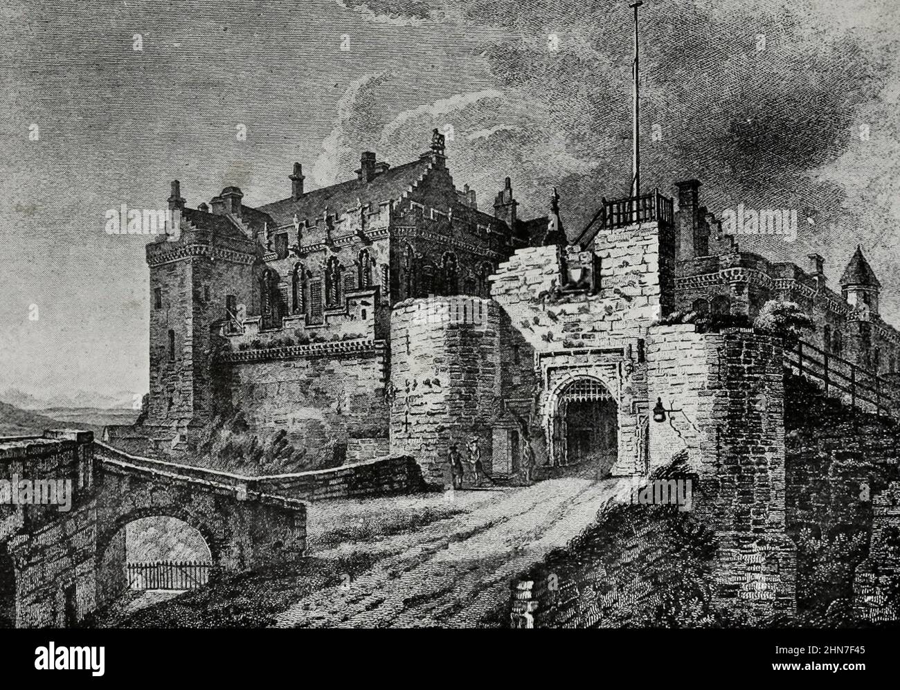 Castillo de Stirling en el siglo 16th Foto de stock