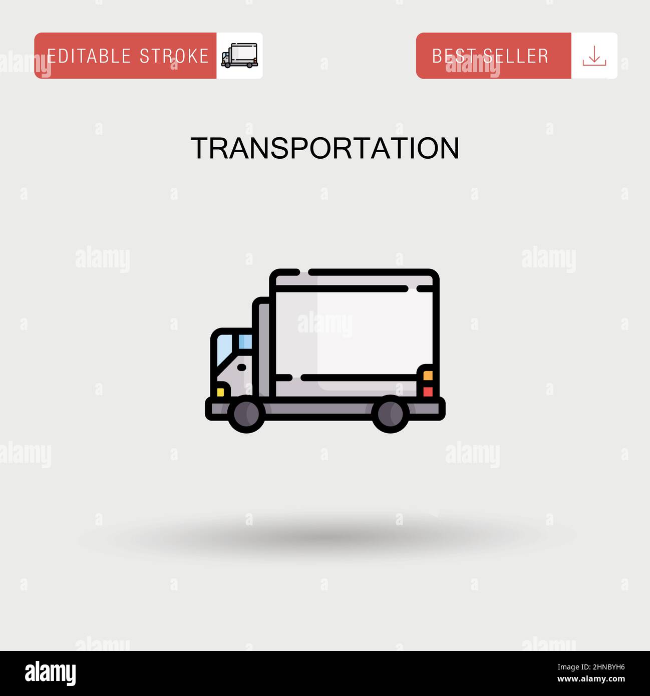 Icono de vector simple de transporte. Ilustración del Vector