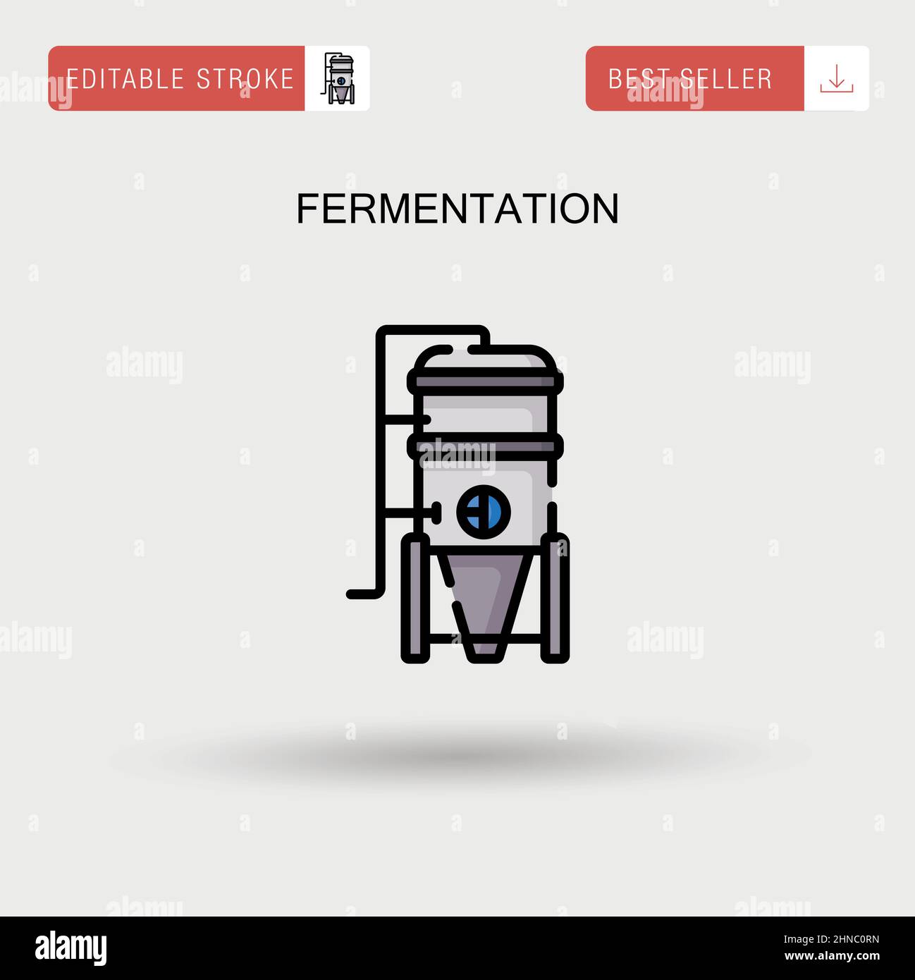 Icono de vector de fermentación simple. Ilustración del Vector