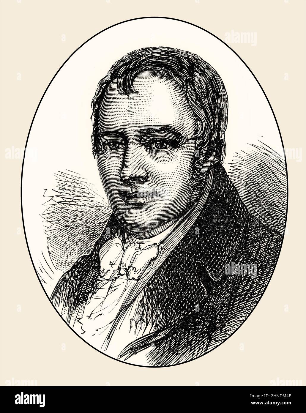 Richard Trevithick, de 1771 a 1833 años, un inventor británico e ingeniero minero de Cornwall, Reino Unido Foto de stock