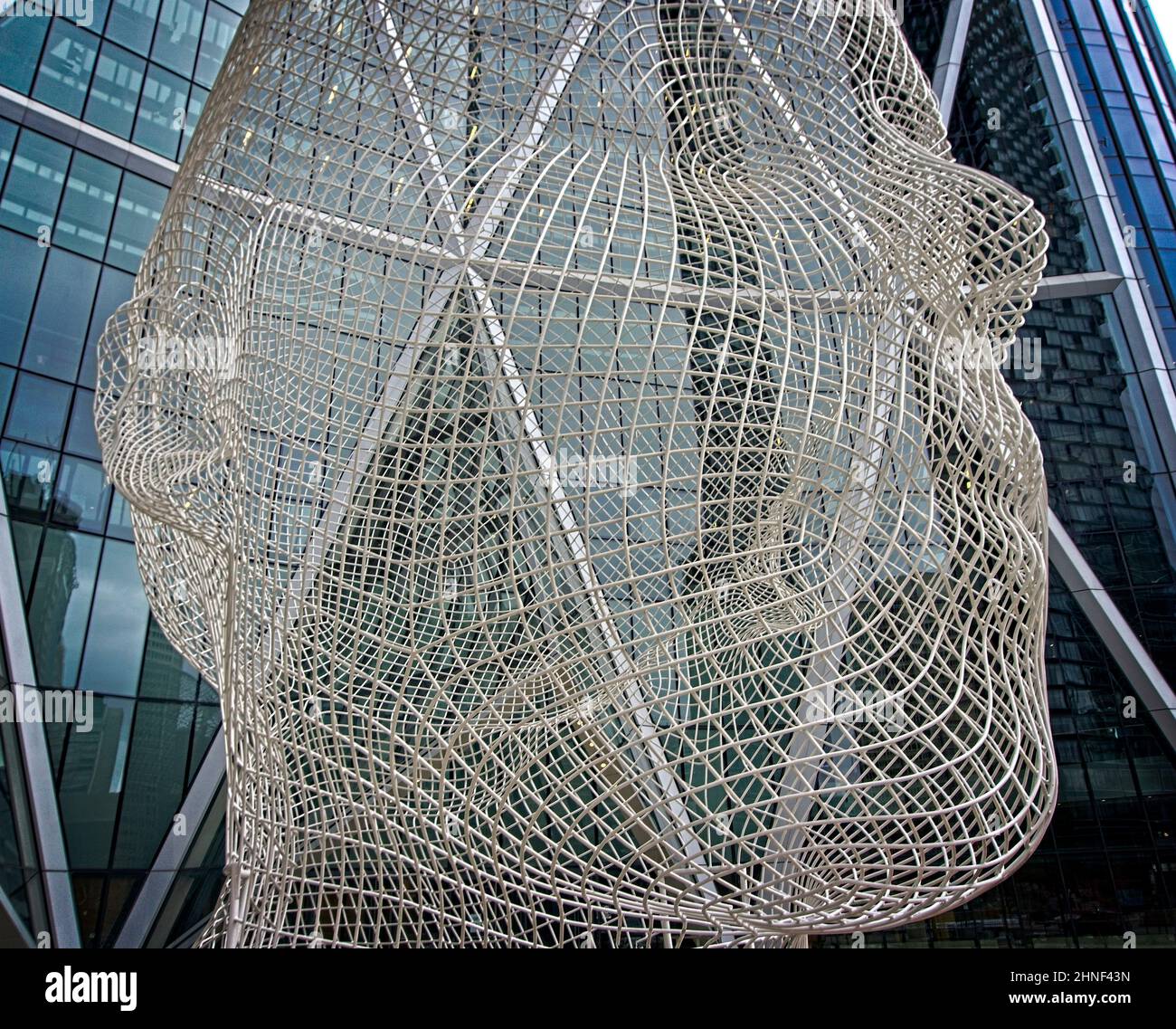 Edificio Wonderland Sculpture Bow en el centro de Calgary, Alberta Foto de stock