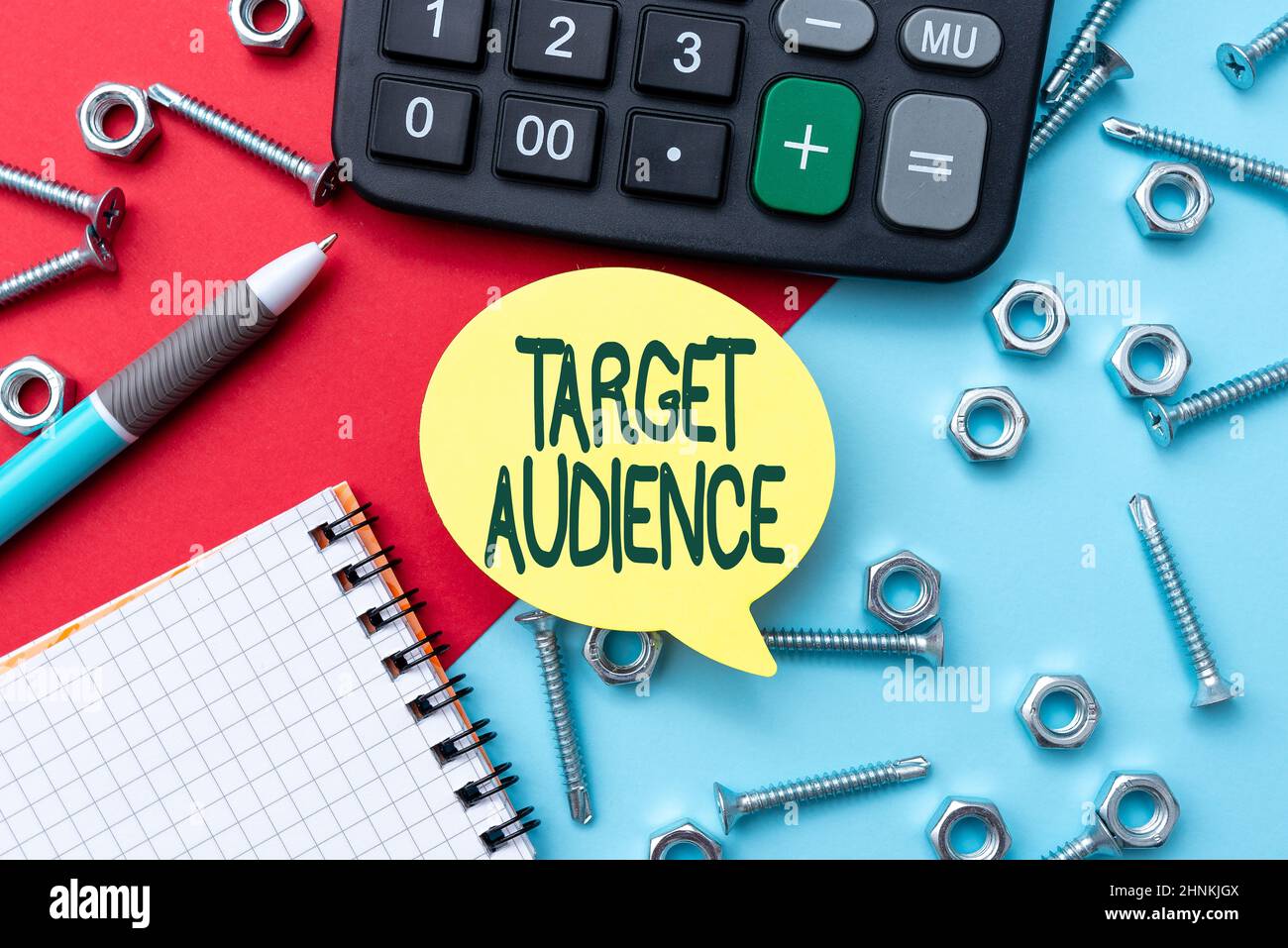 Inspiración que muestra el signo Público objetivo, concepto de