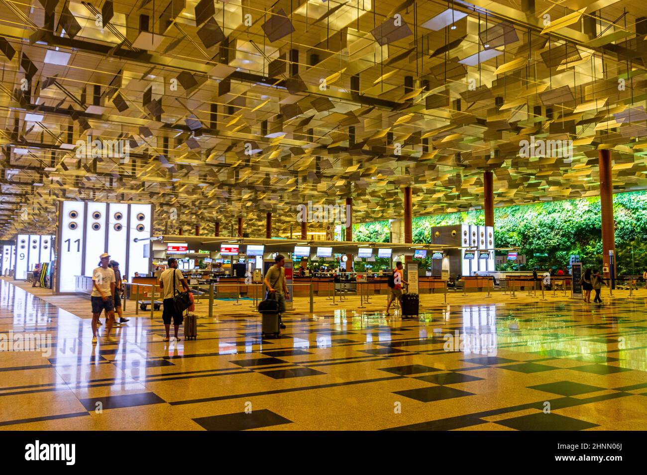 Terminal 3 en el aeropuerto Changi de Singapur. Foto de stock
