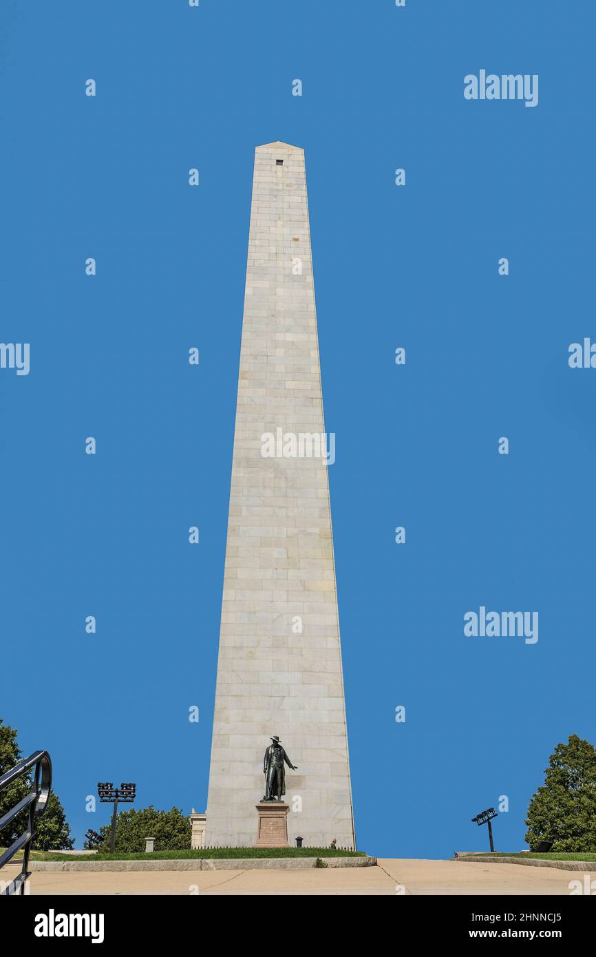 Bunker Hill Monument - Boston, Estados Unidos Foto de stock