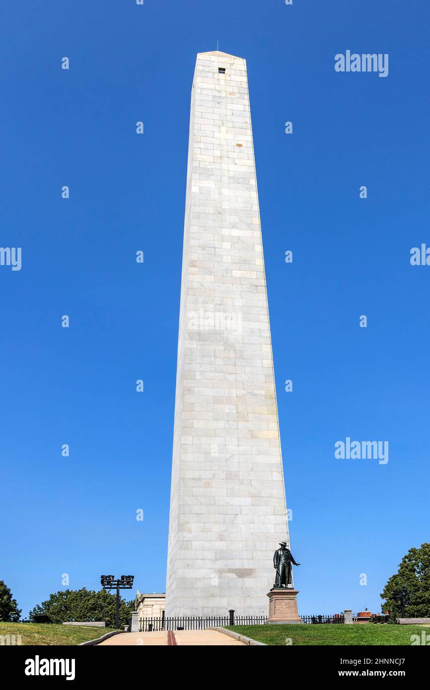 Bunker Hill Monument - Boston, Estados Unidos Foto de stock