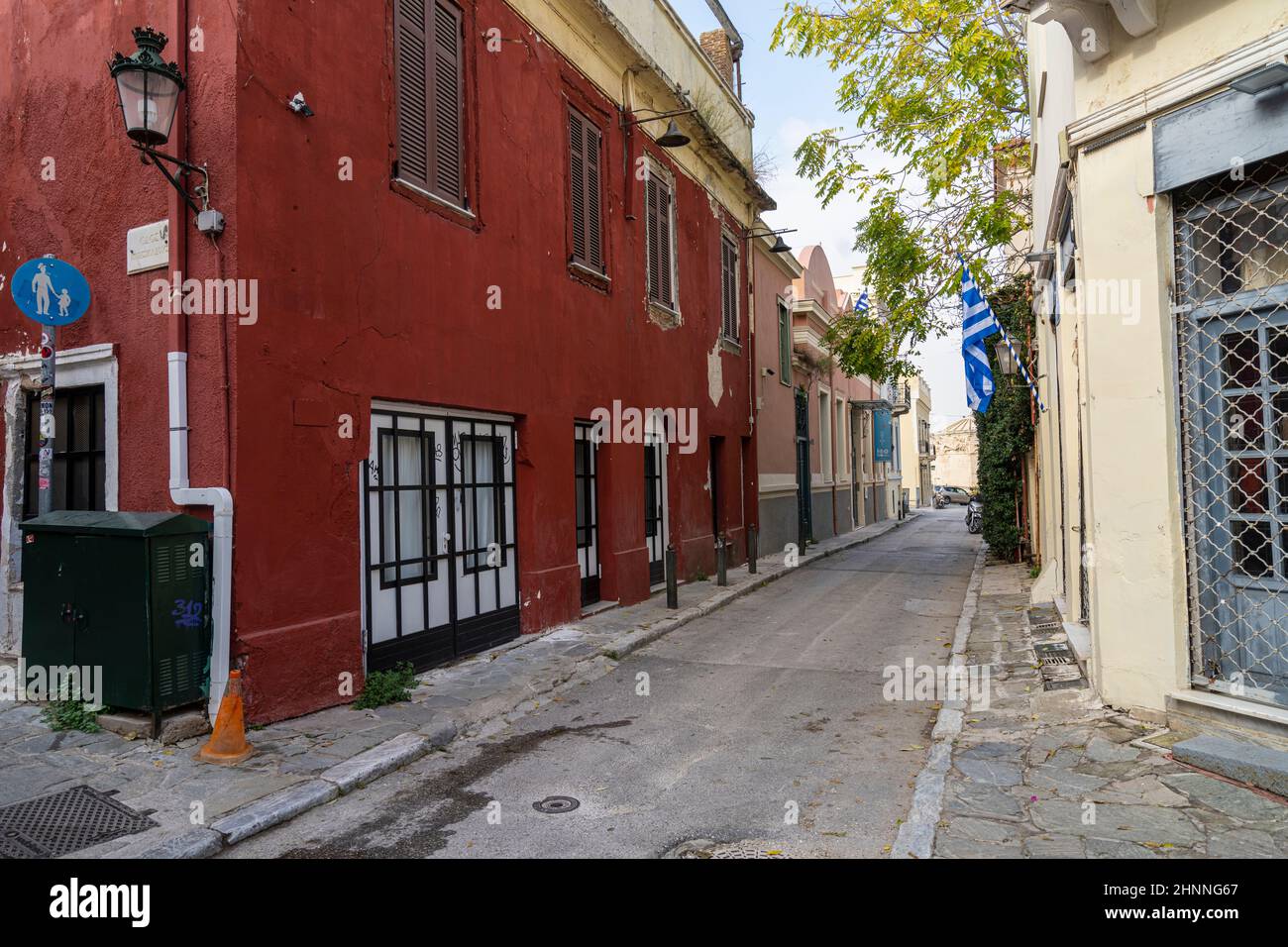 Las calles de Atenas, Grecia Foto de stock