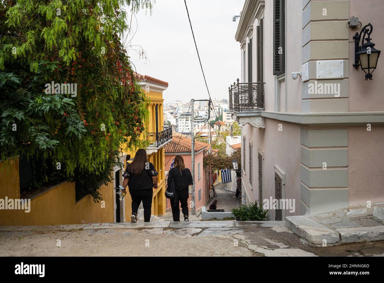 Las calles de Atenas, Grecia Foto de stock