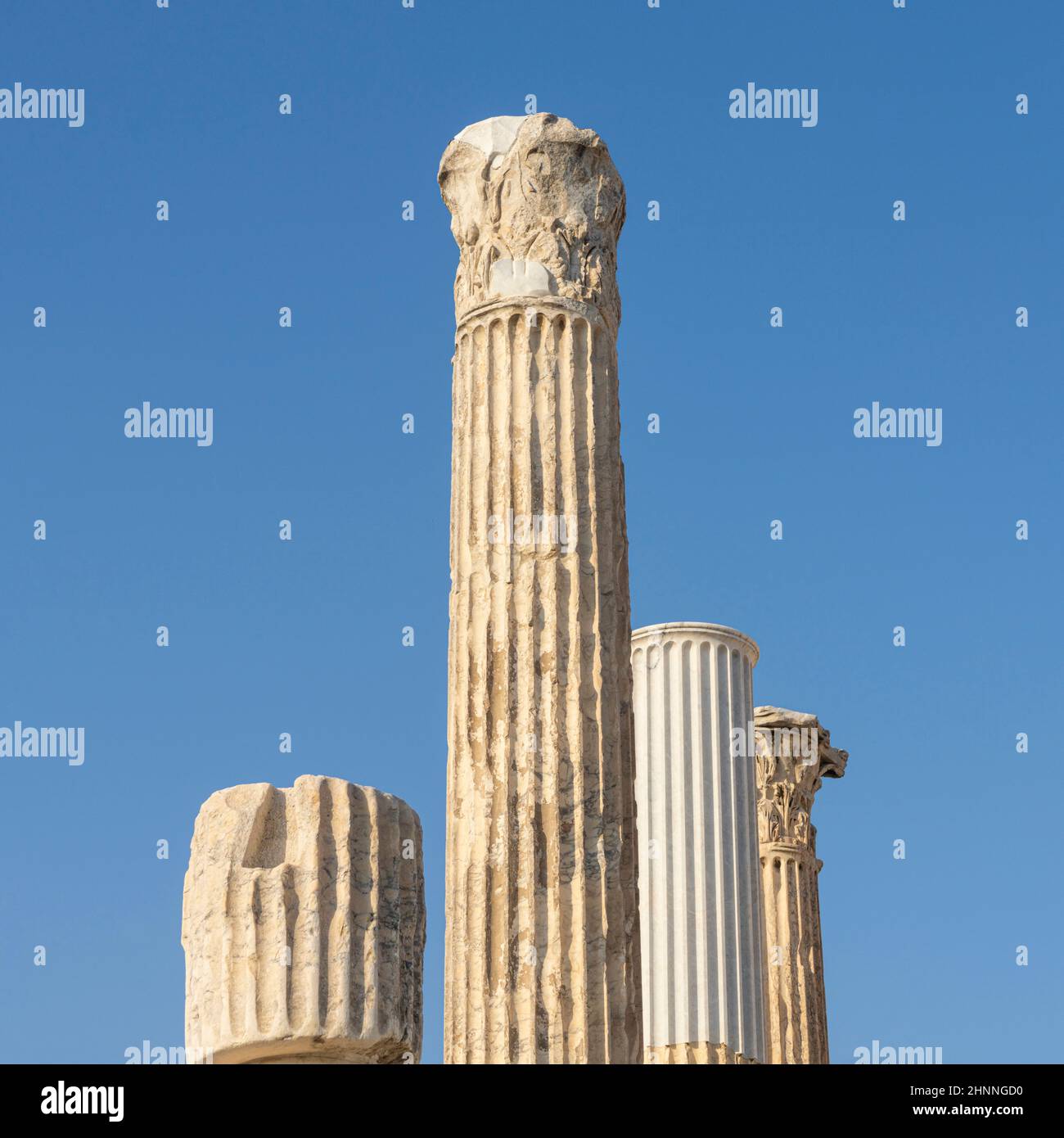 Sitio arqueológico de la Biblioteca Adriana en Atenas, Grecia Foto de stock