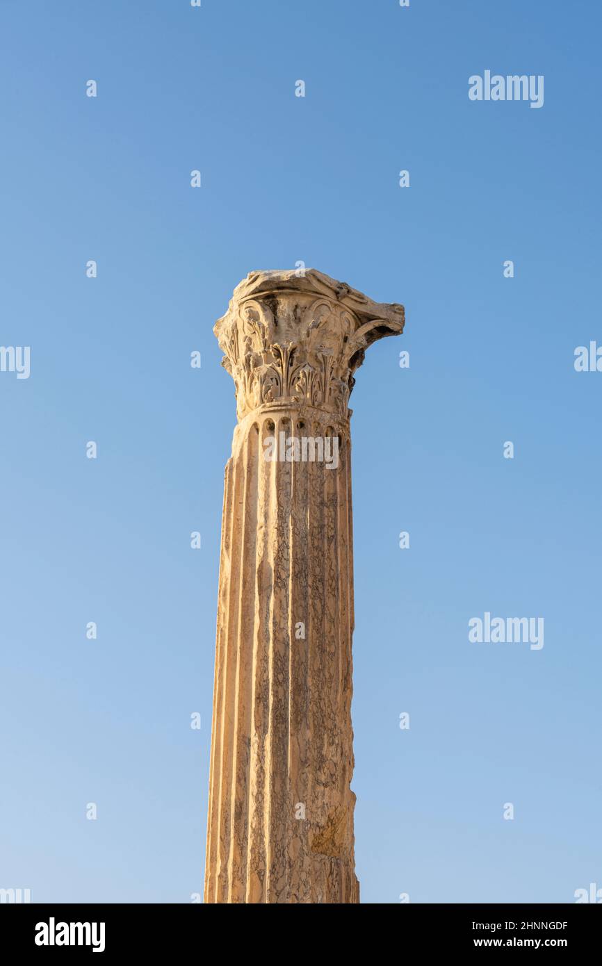 Sitio arqueológico de la Biblioteca Adriana en Atenas, Grecia Foto de stock
