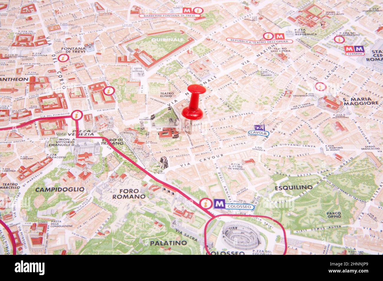 El mapa de Roma Foto de stock