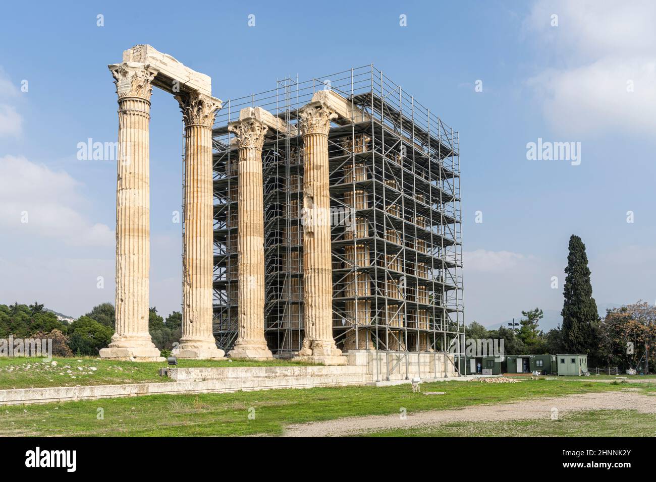 Templo de Zeus en Atenas, Grecia Foto de stock