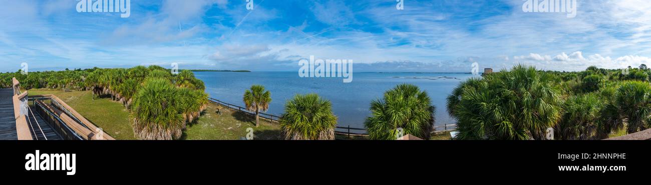 Panorama del Parque Estatal Honeymoon Island - Dunedin, Florida, Estados Unidos Foto de stock