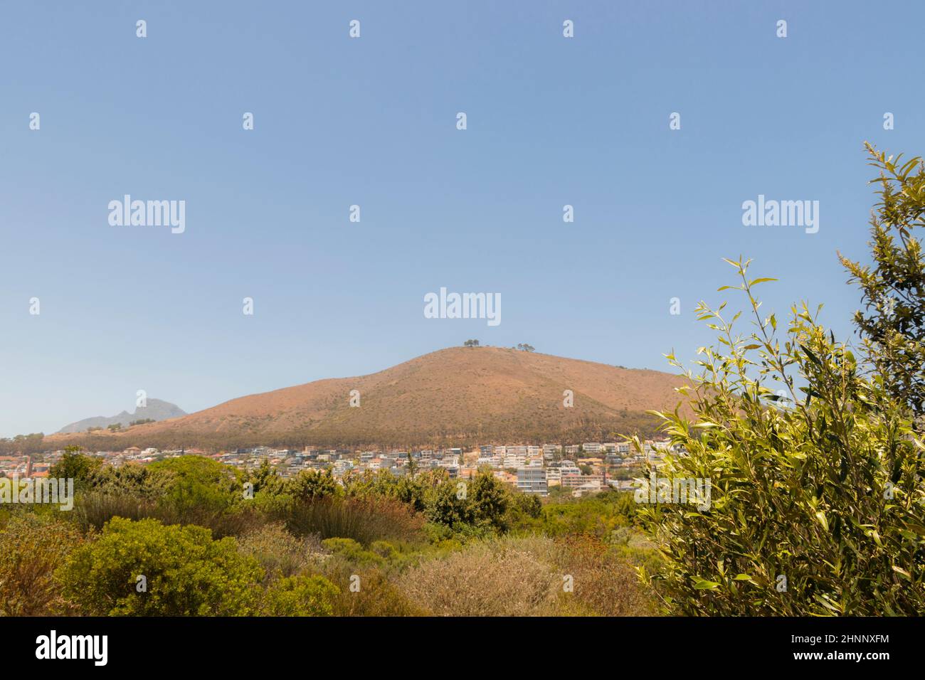 Green Point Park, panorama de montaña en Ciudad del Cabo, Sudáfrica. Foto de stock