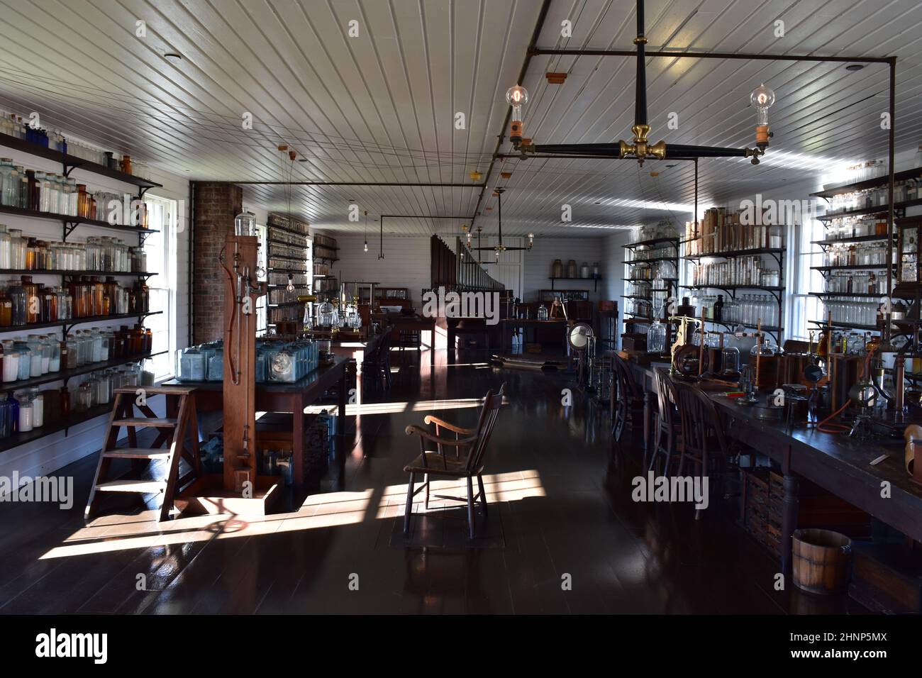 El laboratorio Menlo Park de Thomas Edison en Greenfield Village, una zona al aire libre de 80 acres del complejo del museo Henry Ford en Dearborn, Michigan, EE.UU Foto de stock