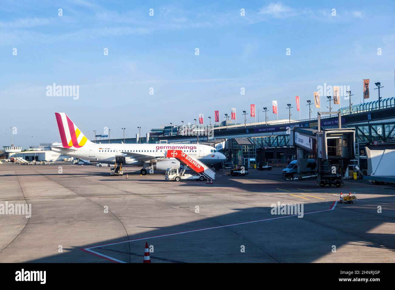 Aviones ALAS alemanes en el aeropuerto de Bremen Foto de stock