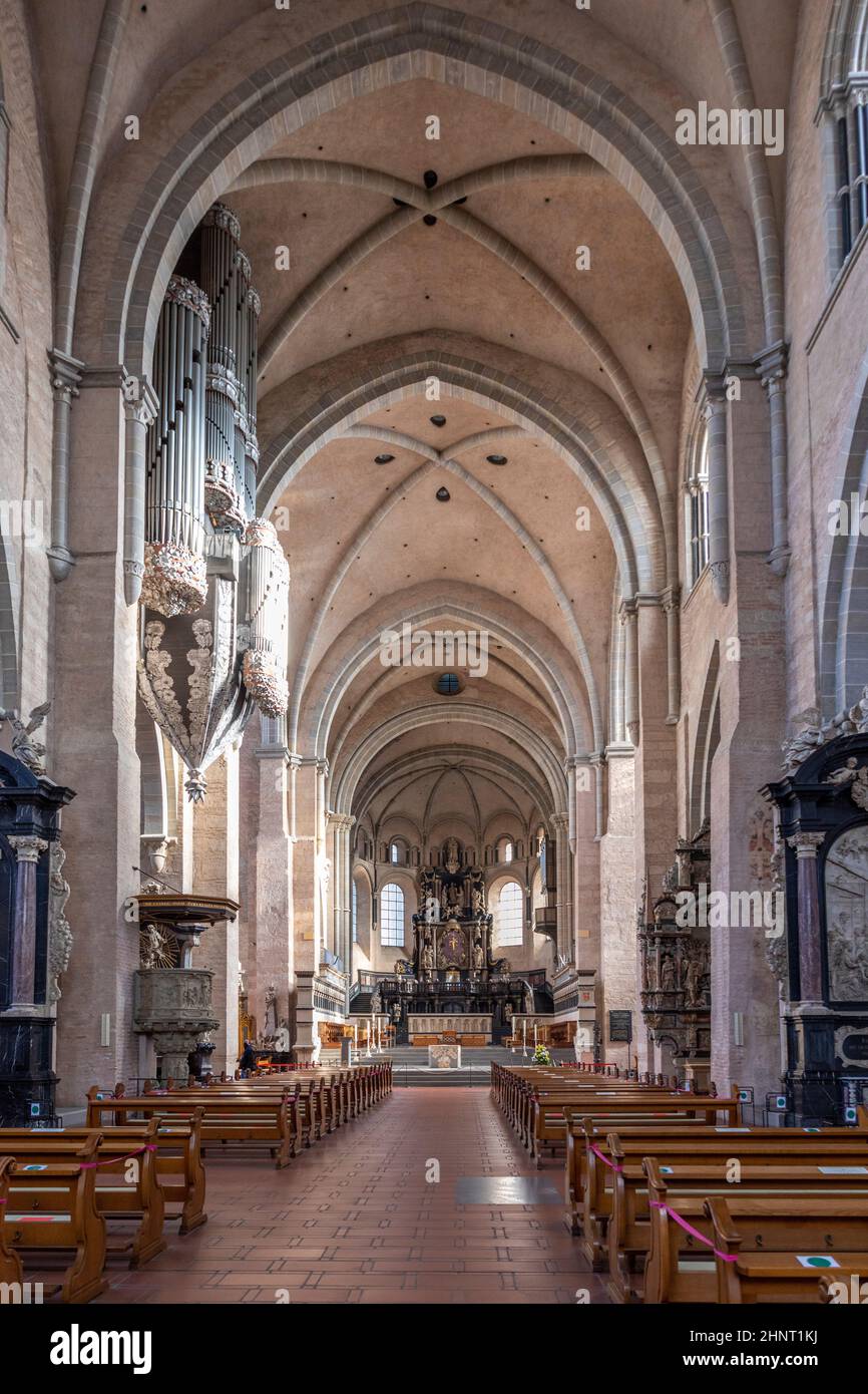 Los monumentos romanos, la Catedral de San Pedro (Trier Dom) y la Iglesia de Nuestra Señora, Patrimonio de la Humanidad de la UNESCO Foto de stock