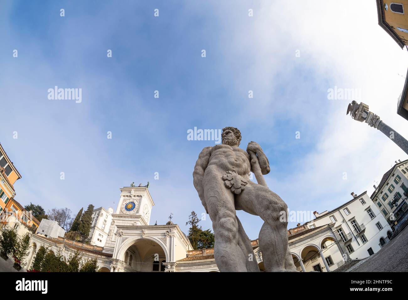 Plaza de la Libertad en Udine, Italia Foto de stock