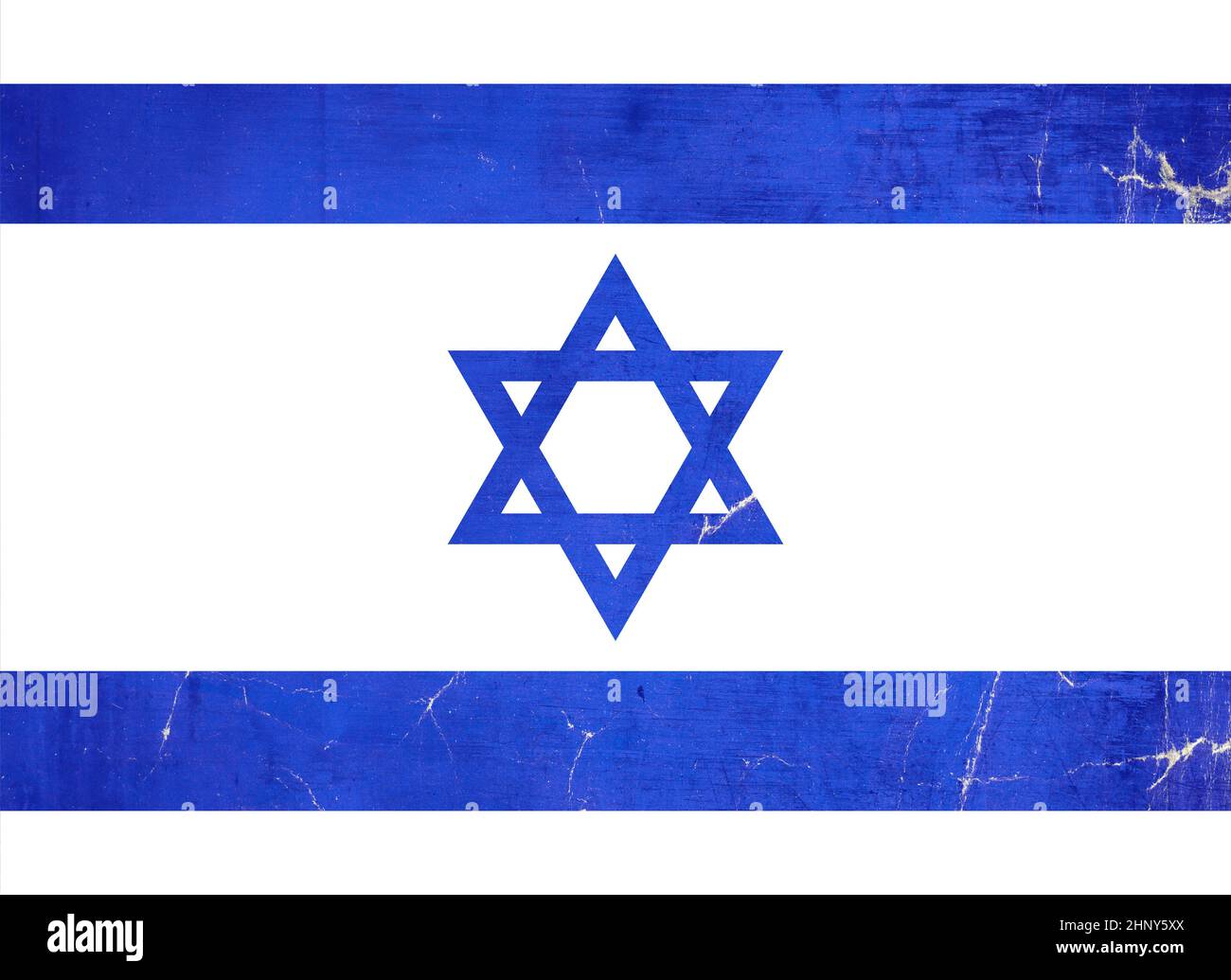 bandera nacional israelí de color saturado famoso y moderno cartel con estilo nostálgico. cartel para la impresión, el arte de la pared y la comercialización Foto de stock