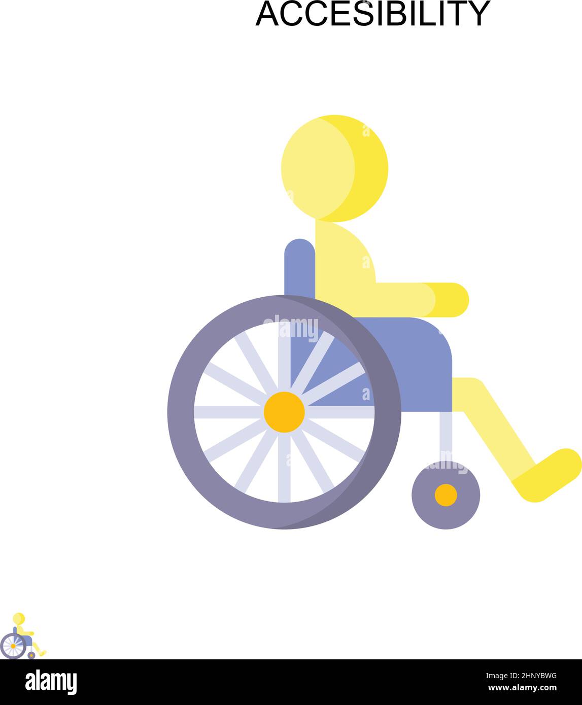 Icono de vector simple de accesibilidad. Plantilla de diseño de símbolos de ilustración para el