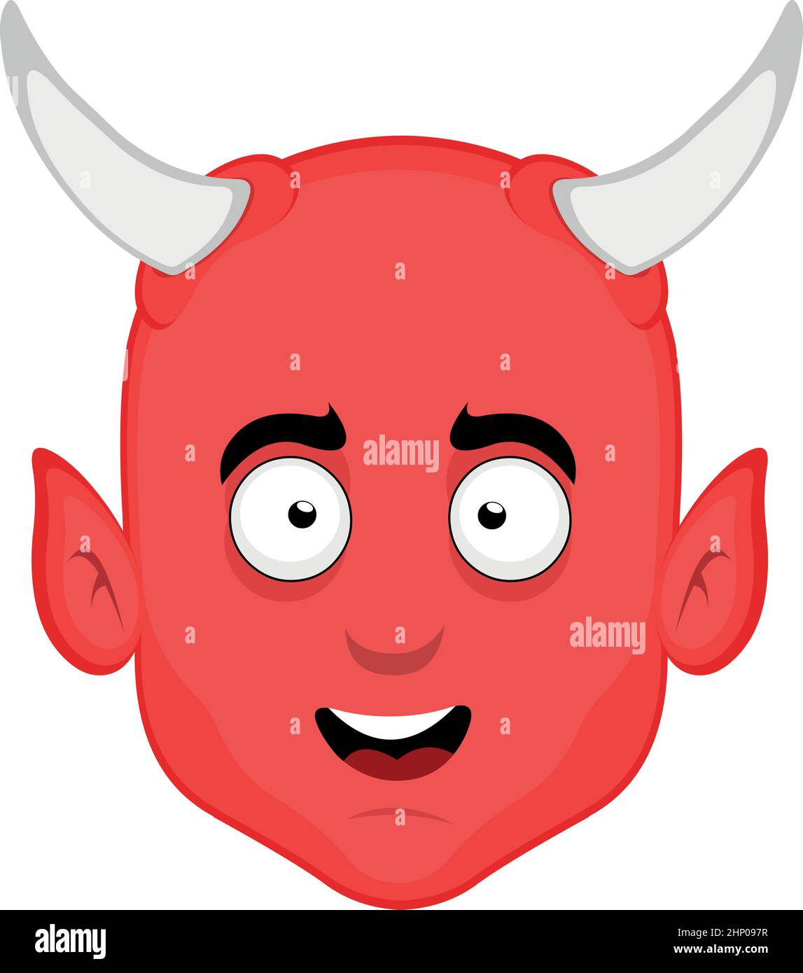 Ilustraci n vectorial de la cara de un demonio de dibujos animados