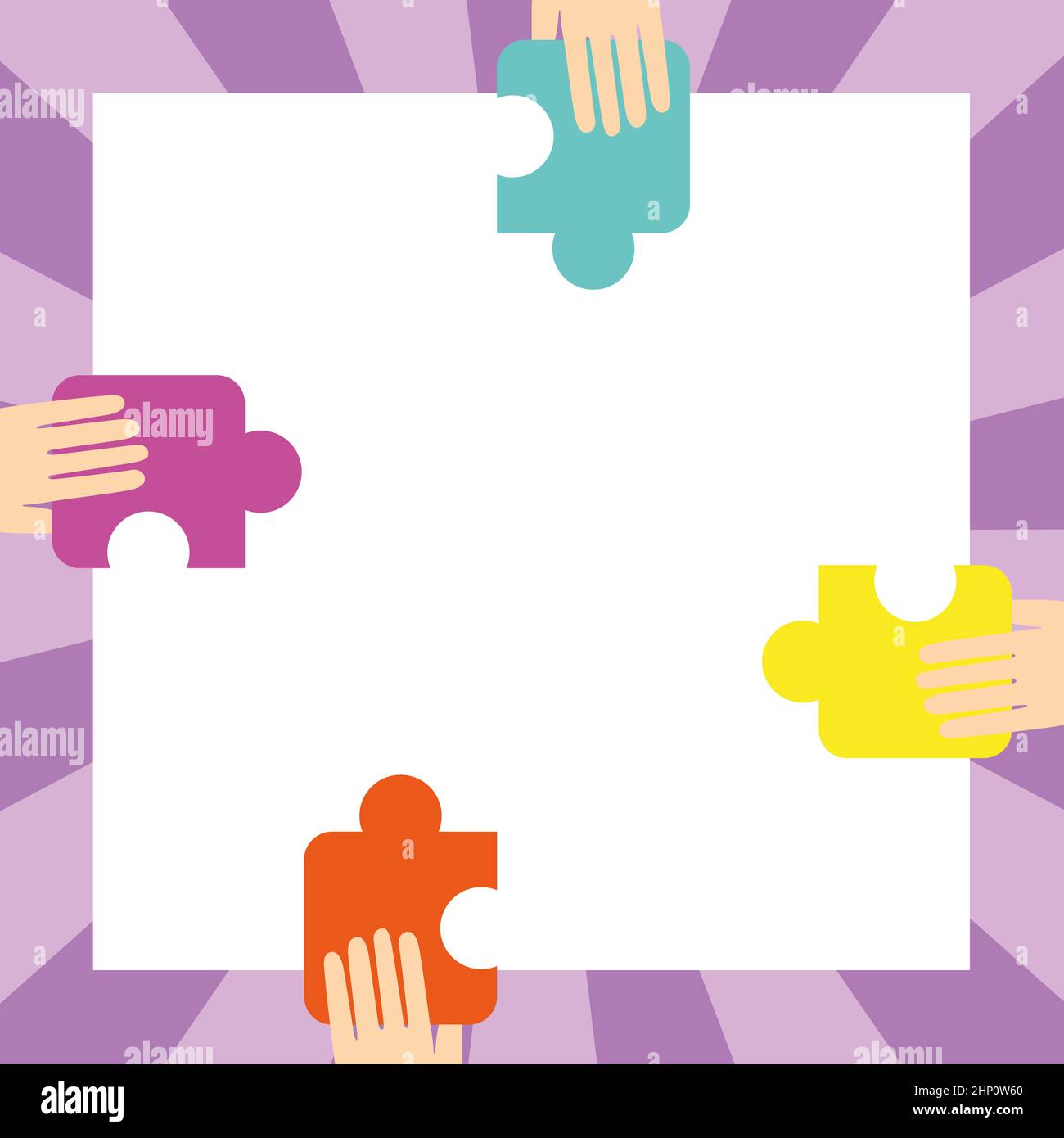 Las piezas de un rompecabezas de niños jugando ilustración Imagen Vector de  stock - Alamy