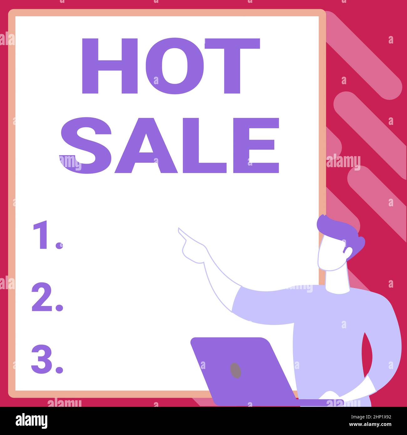 Leyenda conceptual Hot Sale, concepto que significa poner productos en