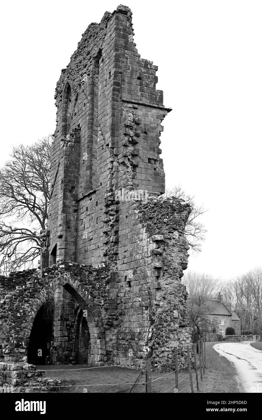 Croxden monasterio cisterciense antiguo del siglo 12th en Staffordshire, Inglaterra Foto de stock