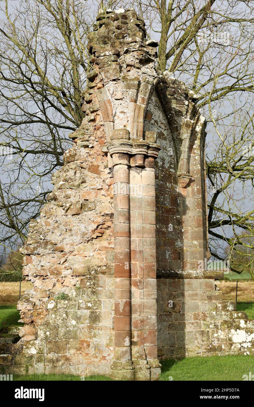 Croxden monasterio cisterciense antiguo del siglo 12th en Staffordshire, Inglaterra Foto de stock